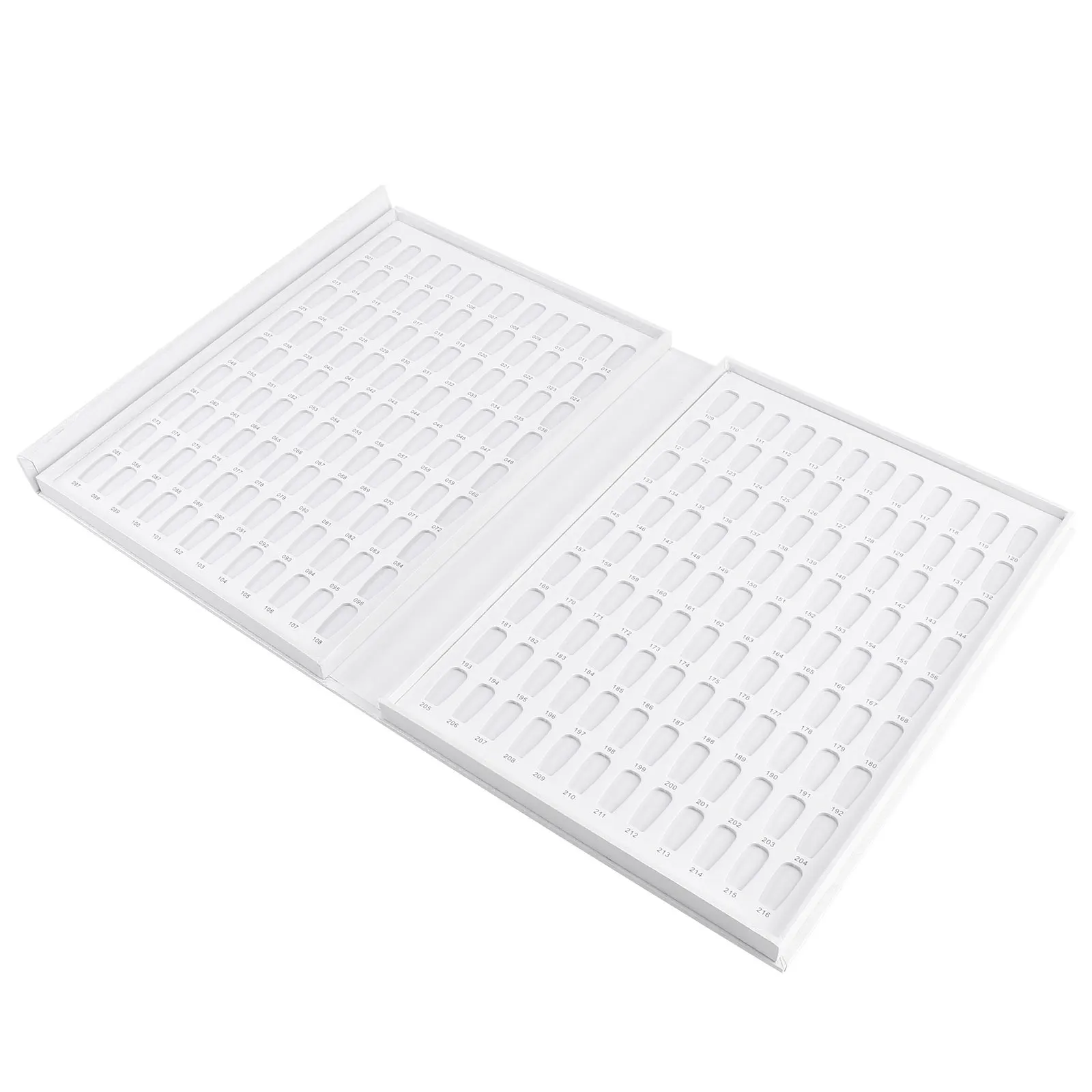 216 cores unha gel polonês gráfico de exibição placa de cores profissional fácil de mostrar seu esmalte para uso em salão de beleza branco