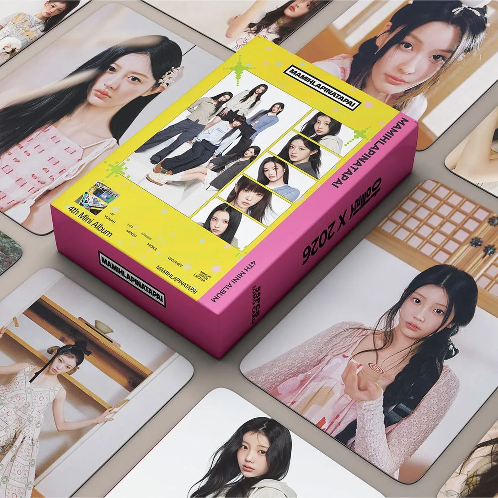 55 шт. высококачественных ломо-карточек K-pop группы Hot Girls Group из нового альбома "MAMIHLAPINATAPAI" с Юна, Минджу, Мока, Вонхи, Ирохой. Коллекционные открытки.