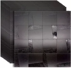 3D Self Adhesive Fireproof Wall Stickers Kitchen Bath Tile Backsplash Waterproof Wall Panels Mosaic Wall Tile Peel and Stick