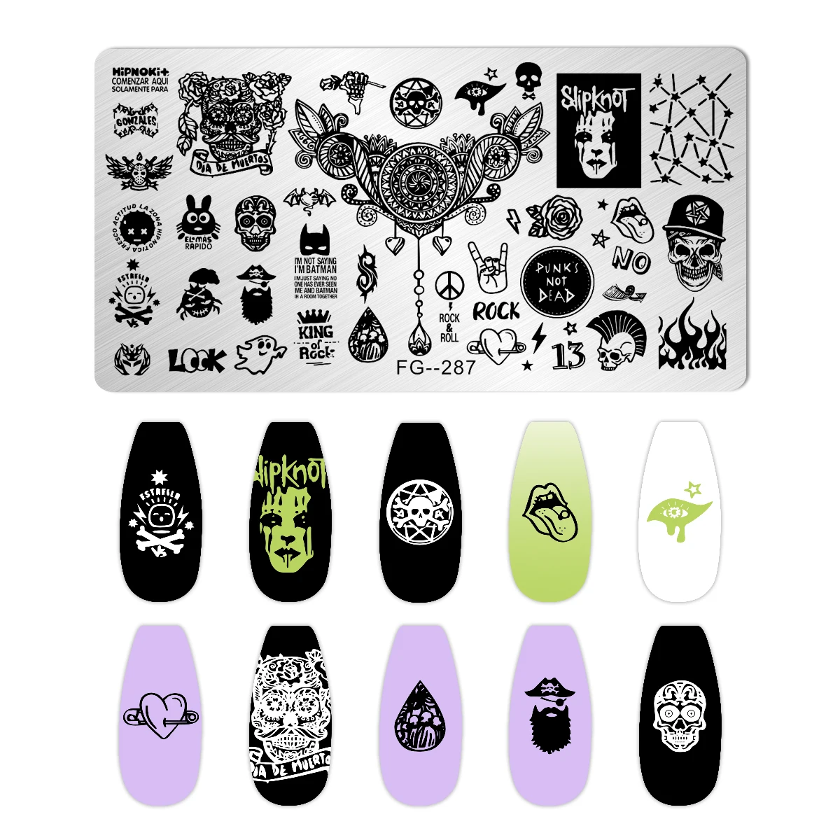 Plaque d'Estampage en Acier Inoxydable pour Nail Art, Dessin Géométrique, Vague, Ligne, Modèle, Coupe Française, Pâques, Halloween, Paix