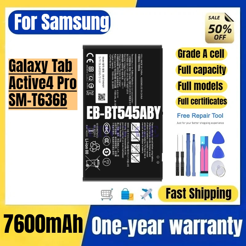 

EB-BT545ABY for Samsung Galaxy Tab Active4 Pro/SM-T636B Tablet Battery High Quality High Capacity Battery Replacement Bateria