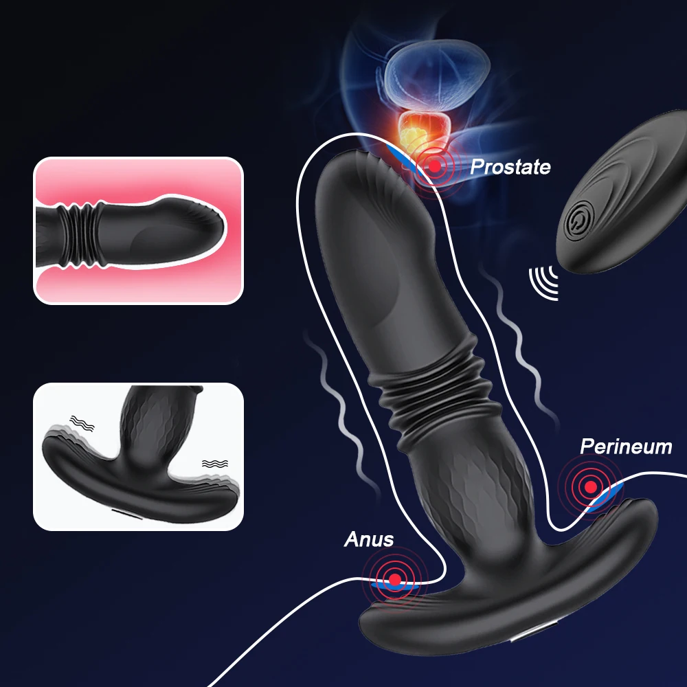 Thuring Dildo Anal Vibrator Butt Plug Draadloze Remote Prostaat Massager Ass Volwassen Goederen Seksspeeltjes Voor Mannen Vrouwen Buttplug