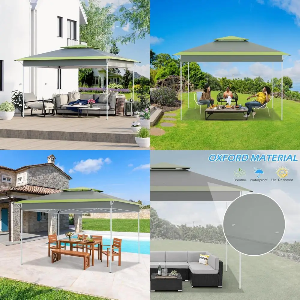 

Eco-Tough 11x11 Instant Canopy Shelter with Roller Bag, Outdoor Waterproof and UV-Resistant Party Gazebo