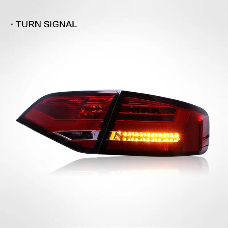 EN Brand AUDT-007 Tail Light Assembly for Audi A4 2009-2012, Full LED Rear Lamp with DRL and Indicator