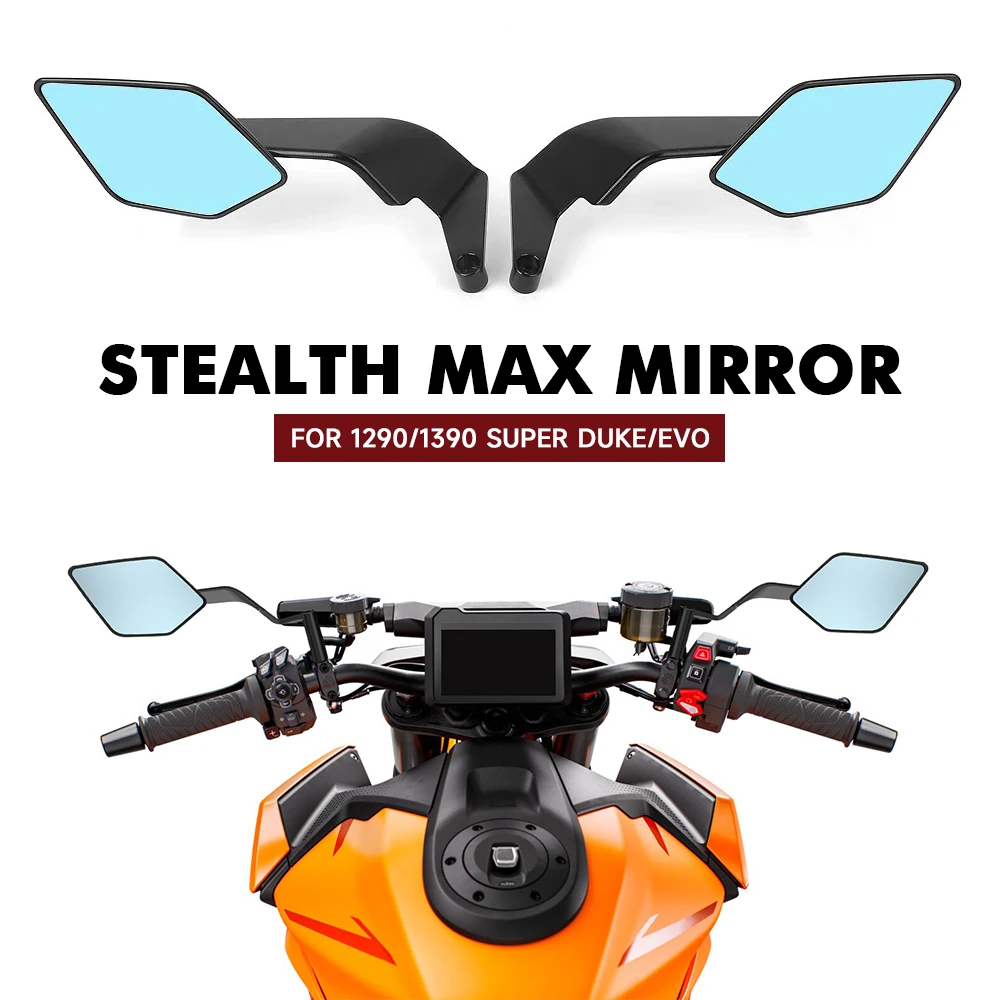 

Rear View Mirror For 1390 Super Du/ke R EVO 2024 2025 1290 Super Duke R Motorcycle Rotatable Mirrors Stealth Max Sports Mirror