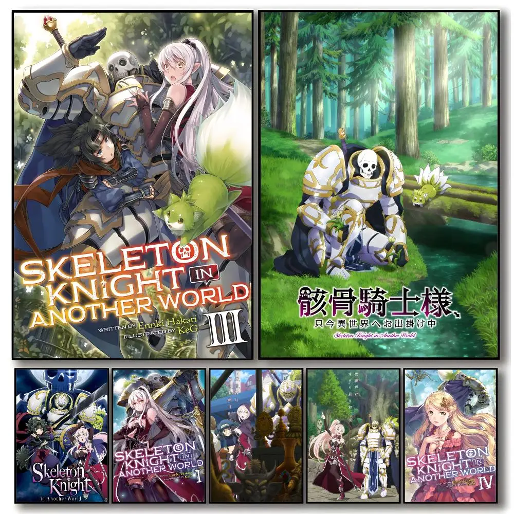 Fantasy Anime Skeleton Knight in Another World Poster Aesthetic Dorm & Bedroom Wall Art Decor