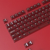 119 Keys Red UV Printing Crystal Keycaps Clear Transparent PC Keycaps Cherry Profile for Cherry MX Switches Mechanical keyboard