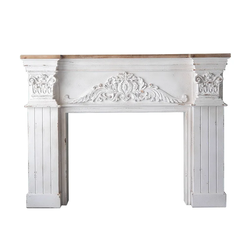 

Spot European retro fireplace rack, living room wedding photography decoration cabinet, simple entrance table, old partition