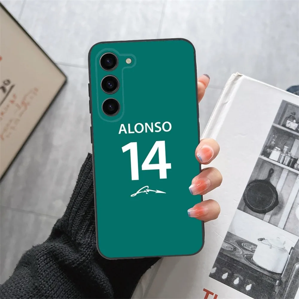 F1 Racing 14 F-FernandoS A-Alonso Phone Case For Samsung Galaxy A13,21s,22,31,32,52,53,71,80,91 Black Soft Cover