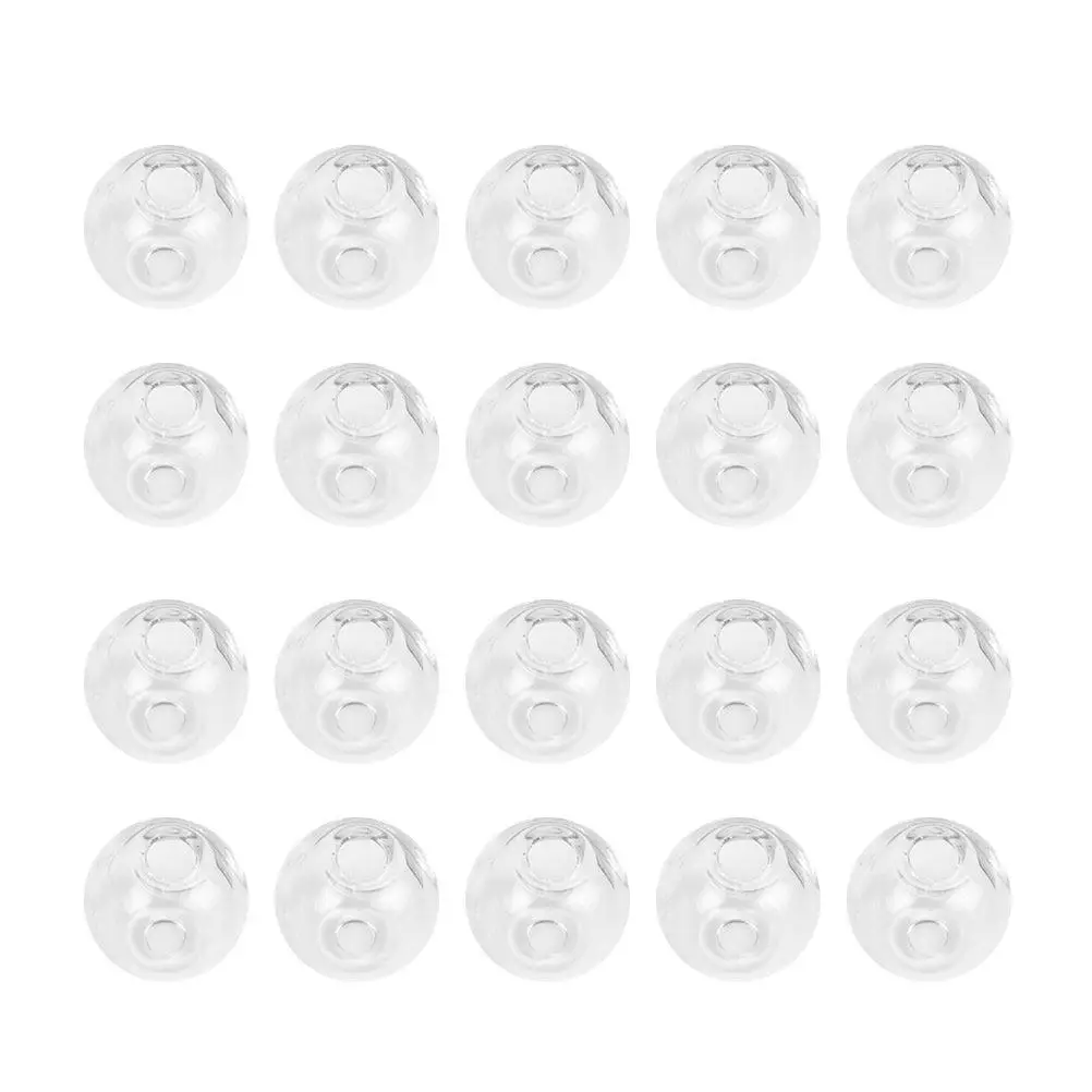 100Pcs 12Mm Glass Sphere Beads Hollow Drill Hole DIY Jewelry Accessories for Necklace Bracelet Dangle Sweater Chain Cellphone