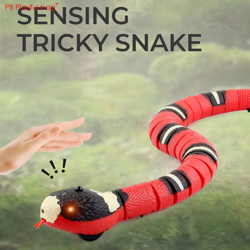 

Sensing Tricky Snake toy Obstacle avoidance USB charging reptile rattlesnake Electric Snake New strange tricky toy AC52