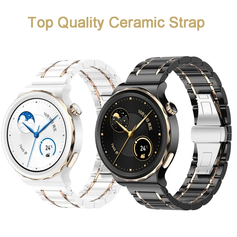 Luxury Ceramic Strap for Huawei GT3 /GT3 pro Bracelet for Huawei Watch 3 /3 Pro GT2 Pro Watchband for Women Wristband Party Gift