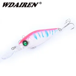 Crankbait flotante Wobler para lubina y lucio con anzuelos triples