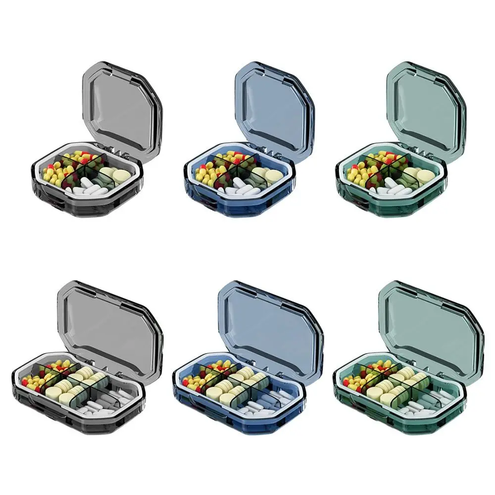 Creative Mini Pill Box 4/6 Grids Portable Pills Organizer Case Weekly Medicine Drug Dispense Medicines Storage Box Pills