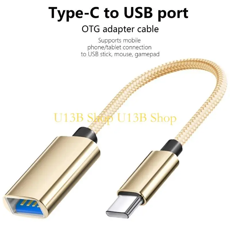 U13B TYPE C TẾT TO USB ADAPTER USB OTG OTG OLAPTER SHORT LINE Hỗ trợ truyền dữ liệu