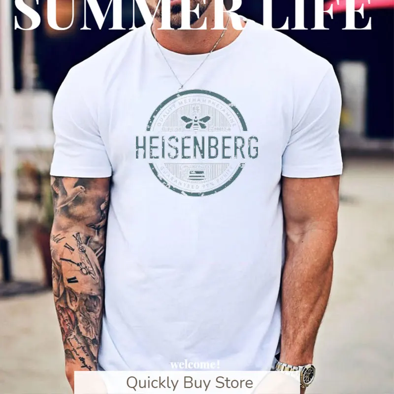 Heisenberg TV Show Y2k T Shirt Men Breaking Walter T-shirts for Women Novelty Breaking Bad Streetwear Tshirt Short Sleeve Tee