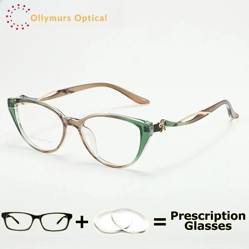 

Prescription Reading Glasses Cat Eye Women Myopia Recipe Clear Lenses Transition Multifocal Progressive Photochromic Eyeglasses