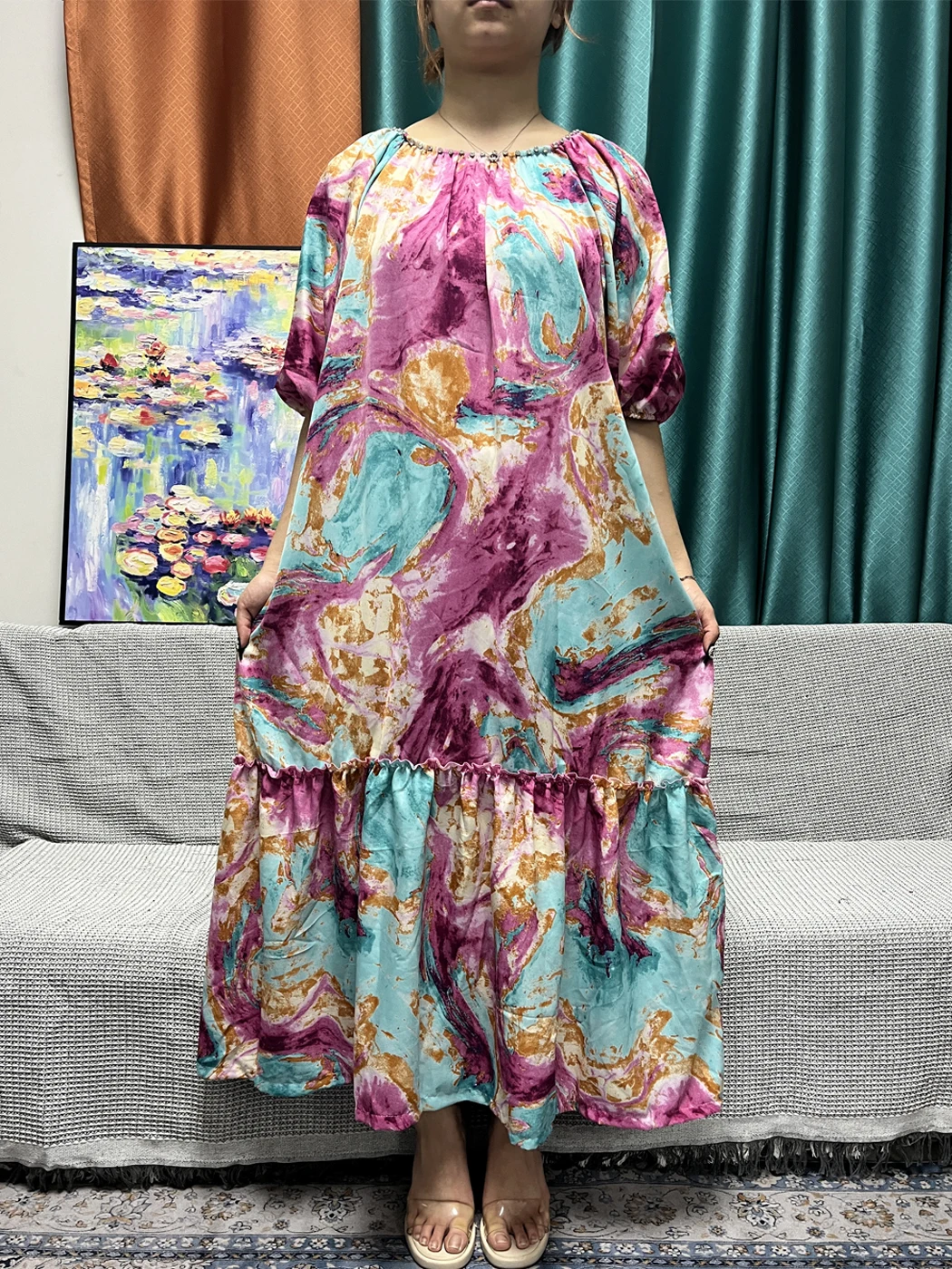 Abayas pour femmes musulmanes, ensemble floral, élastique, nouveauté, robes pour femmes, fête du Nigéria, jupe de soirée, Islam, mode 2024