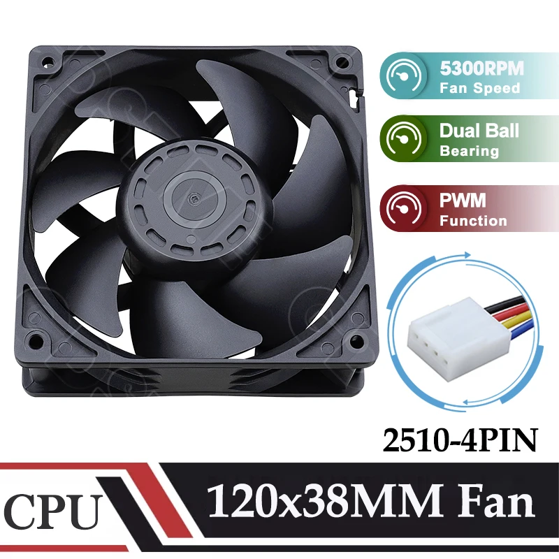 Gdstime 120mm Fan 24V 12V 5V USB PC Fan 120*38MM Brushless Computer Cooler 12CM Ventilator Coling Fan for Case Cabinet Cooling