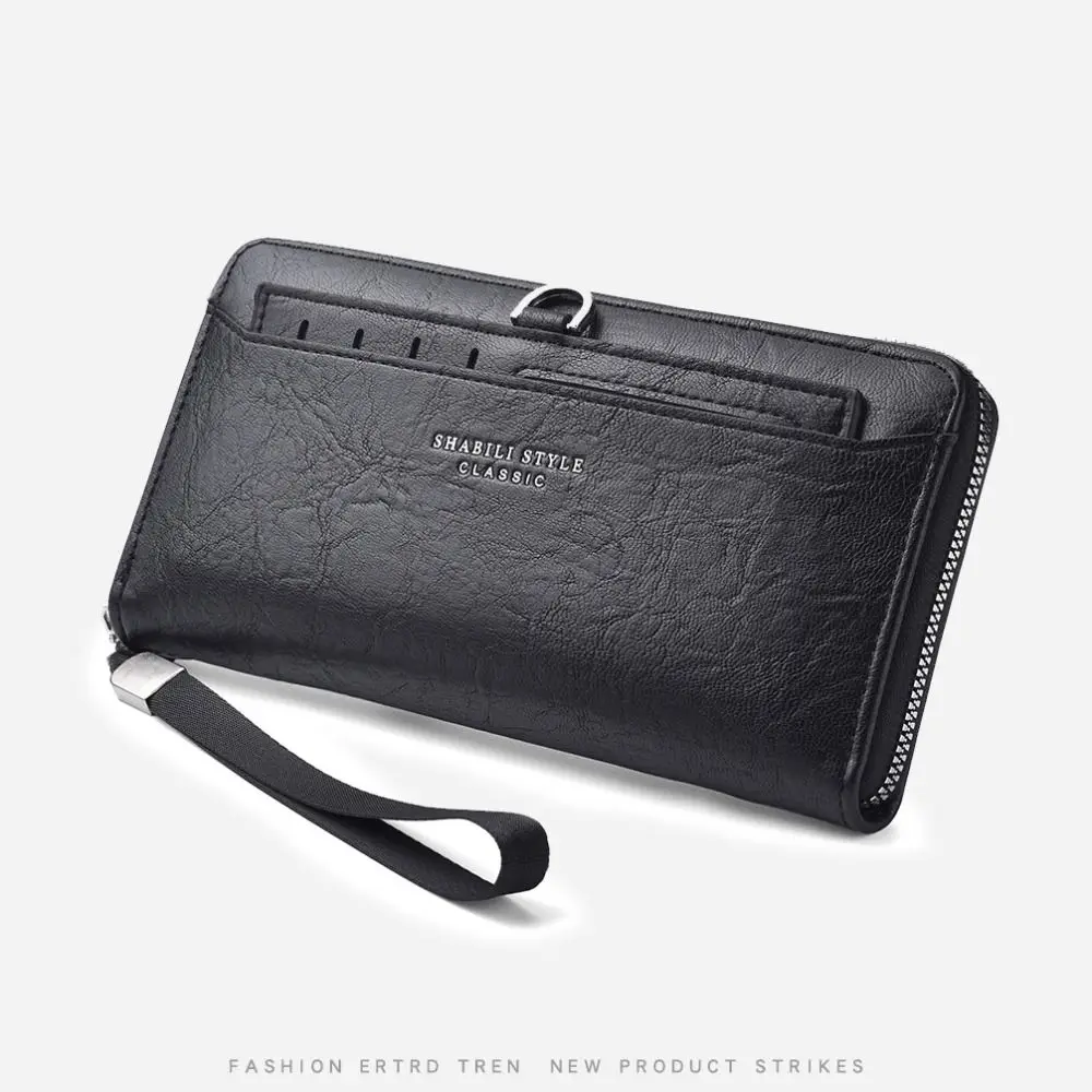 الإبداعية محفظة الرجال محفظة من البولي يوريثين متعددة فتحة سستة محفظة طويلة بطاقة العلامة التجارية محفظة نسائية للعملات المعدنية حامل بطاقة الهوية الأعمال