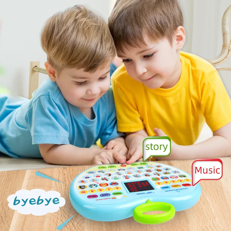 Kids Tablet Toddler Learning Pad with LED Screen Teach Alphabet Numbers Word Music Math Development Interactive Electronic Toy