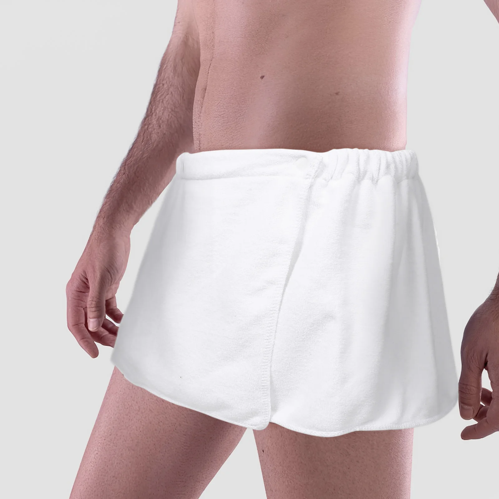

Men Bath Towel Pants High Absorbency Wearable Privacy Short Beach Gym Spa Body Drying Home Lounge Skirt Blanket