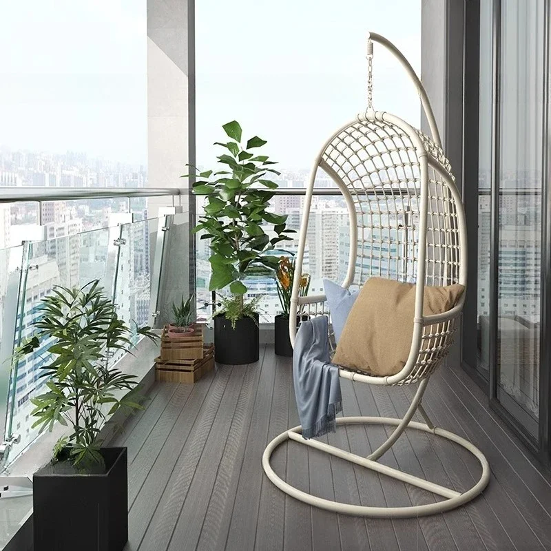 Hanging Chair Hanging Basket Rattan Chair Outdoor Swing Nordic Home Indoor Balcony Lazy Internet Cradle Bird's Nest Chair Cradle