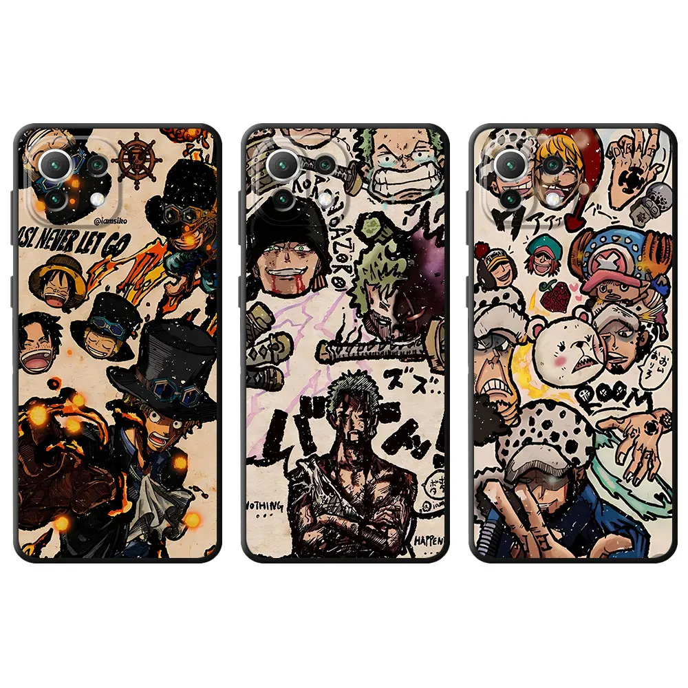 Phone Case for Xiaomi Mi 11T 10T Pro Note 10 Pro 13 11 Lite CC9 Pro 12S 9 9T 12 Lite 12T Japanese Anime O-One-pieces Cover