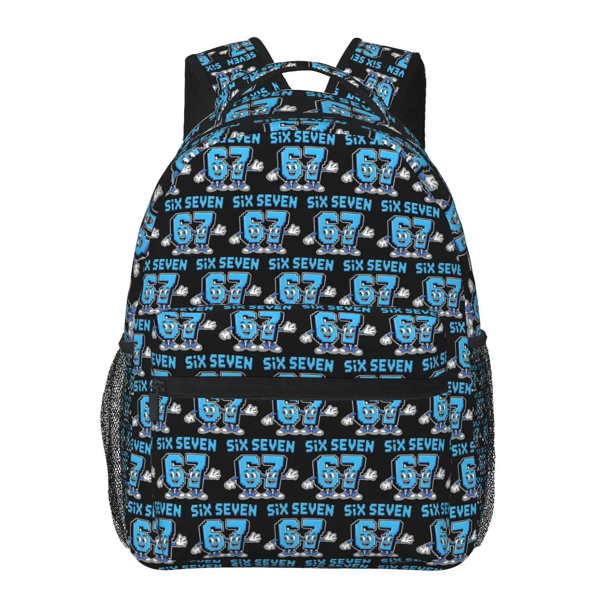 

Colorful Number 67 Print Student Backpack School Bag Hiking Travel Daypack for Men Women Fashion Bookbag Shoulder Bags