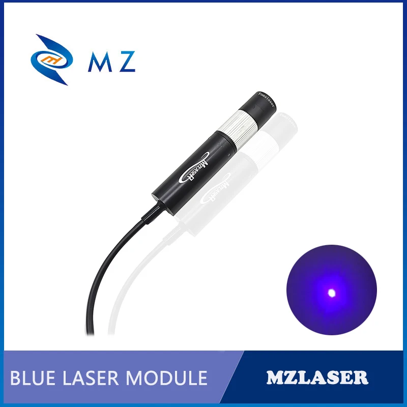 Modèle de diode laser en verre bleu, mise au point réglable, machine de qualité industrielle, laser à points, D16mm, 405nm, 50mW, 100mW, 200mW, CW