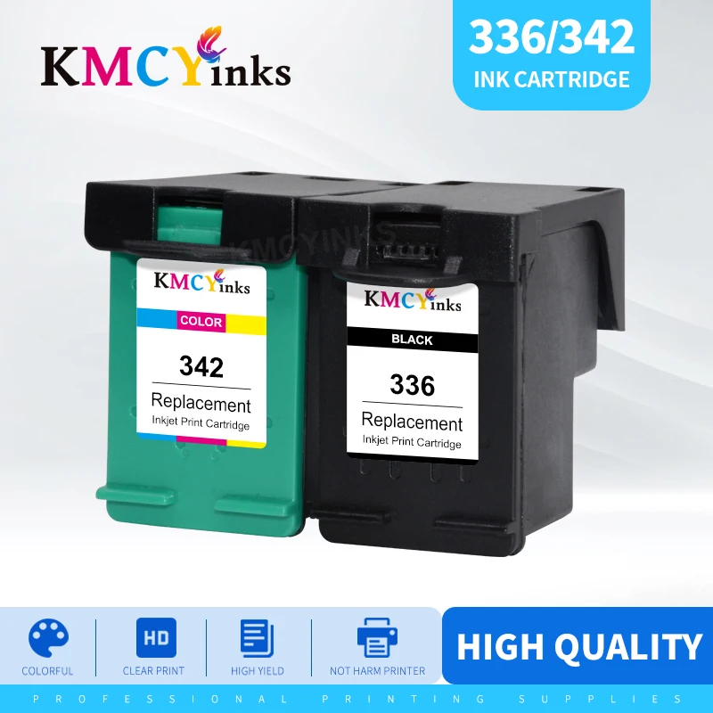 Ink Cartridge for HP 336 342 Replacement for HP336 for HP342 Deskjet 5440 PSC1510 Photosmart 1500 C3100 C3180 D5420 6310 Printer