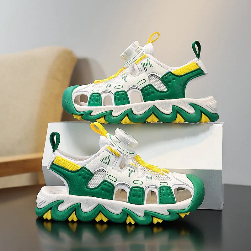 

Kids Sandals Summer Closed-toe Beach Shoes for Children Outdoor Sports Sandals for Boys Girls Quick Dry Comfortable Walking Shoe