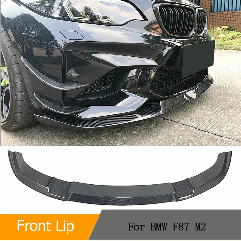 

Car Front Bumper Lip Spoiler Splitters For BMW F87 M2 2016-2019 Carbon Fiber Front Lip Chin Protector Not for M2C Competition