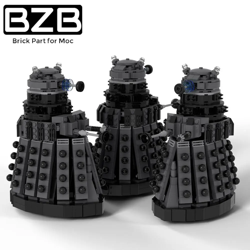 BZB MOC Movie Character Doctor Telephone Booth Time Machine Model Building Block Set Doctor Whoed Robot Daleked  Bricks Toy Gift