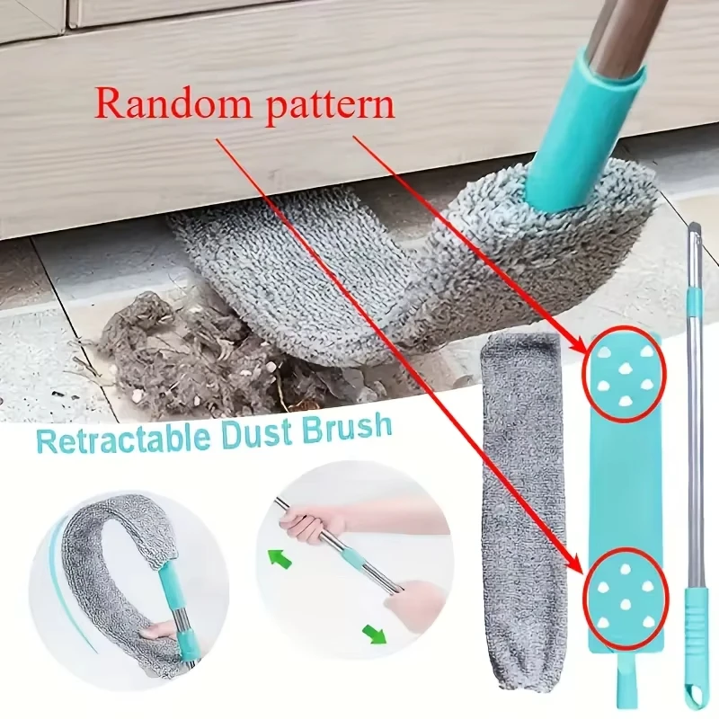 Three Size Long Handle Mops Floor Ceiling Cleaning Mops Bed Bottom Dust Cleaner Sofa Dust Removal Brush Household Cleaning Tools