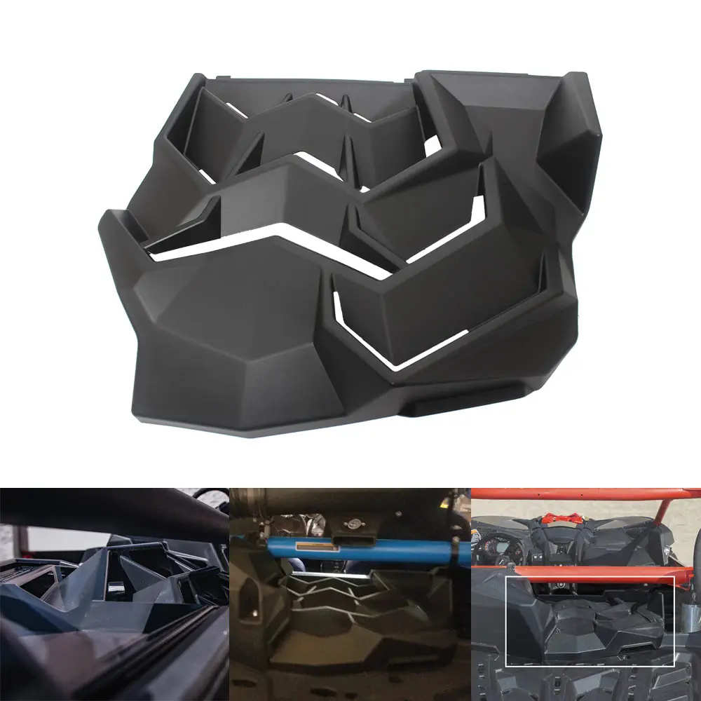 1 Set Intercooler Duct Cover Rear Intercooler Duct Cover Compatible With Can-Am Maverick X3 2017-2023 Abs Plastic Matte Black