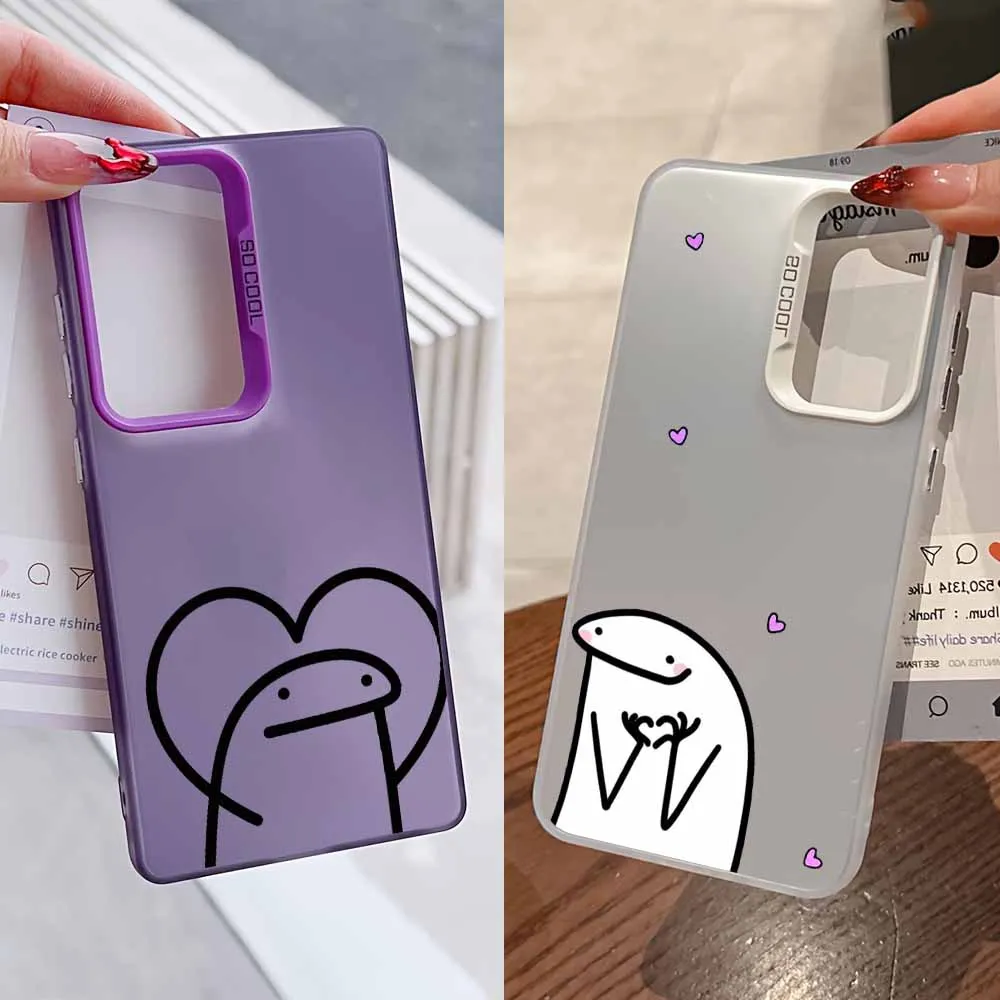 جديد بسيط خط أنيمي لسامسونج غالاكسي S25 حافة S24 S23 S22 S21 S20 FE الترا لايت زائد الملونة الفضة جراب هاتف غطاء Funda