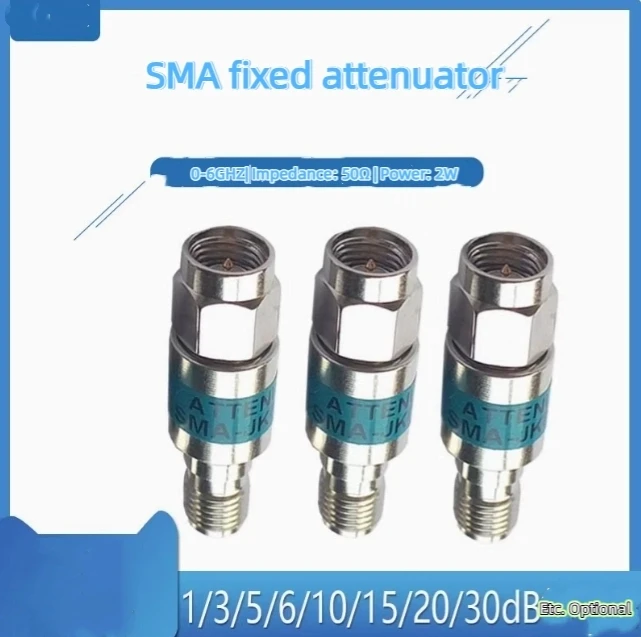Atténuateur Coaxial SMA/atténuateur de Signal de puissance RF fixe 0-6G 1dB/15DB/20dB/30dB