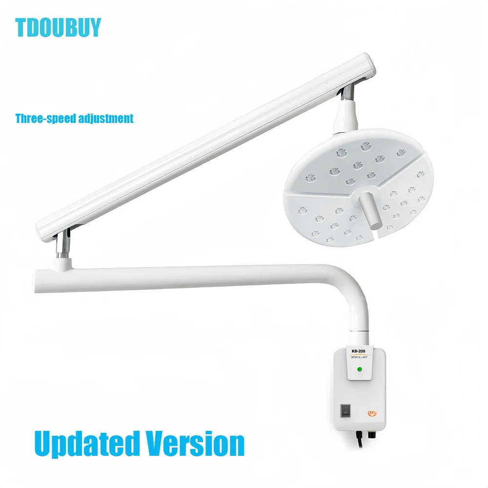 TDOUBUY KD-2018D-1 27 Holes LED Wall Mounted Surgical Lamp Veterinary 50W Micro-Surgery Examination Light Clinic Touch Switch