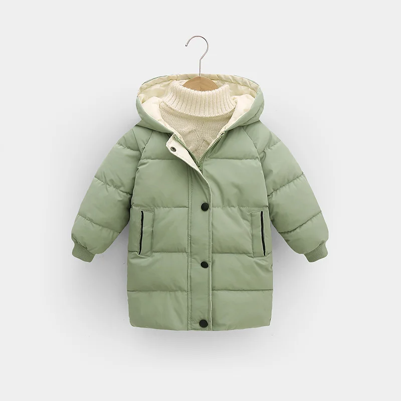 Fashion Boys Girls Jackets Children Spring Solid Colour Coats Teenager Autumn Hooded Padded Outerwear Kids Casual Warm Clothes