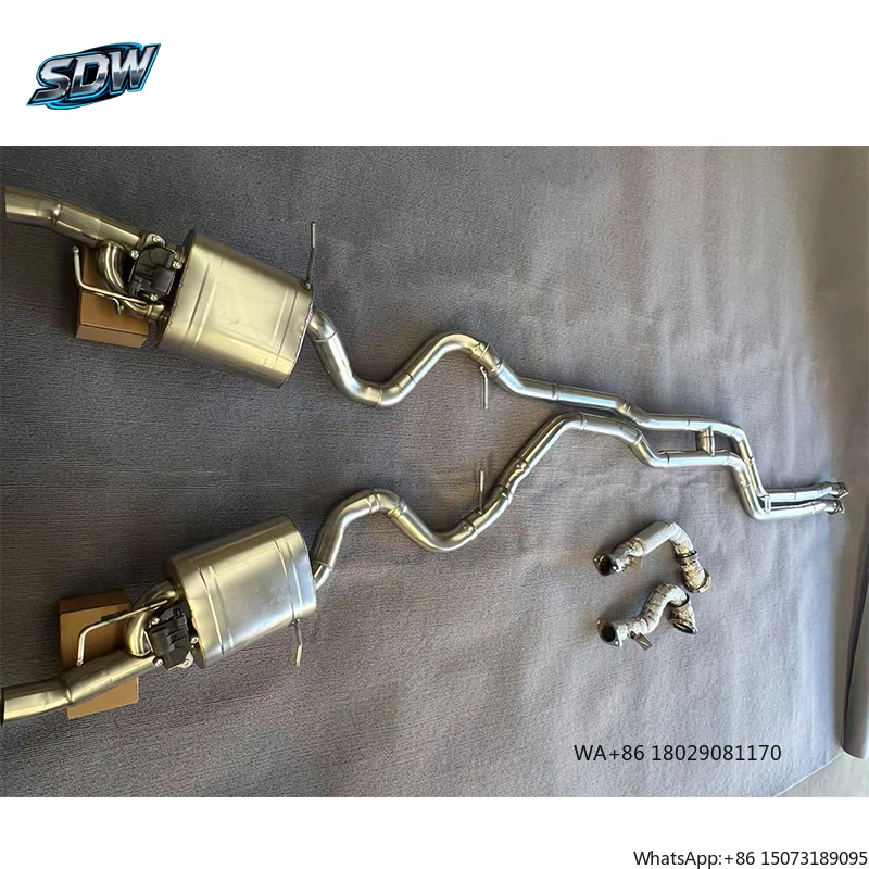 

2006 335i Catback Exhaust System Front Mid Dual Tailpipe 2 M Sport Tips 2 AK 2-in-1 Split Tips Performance Upgrade