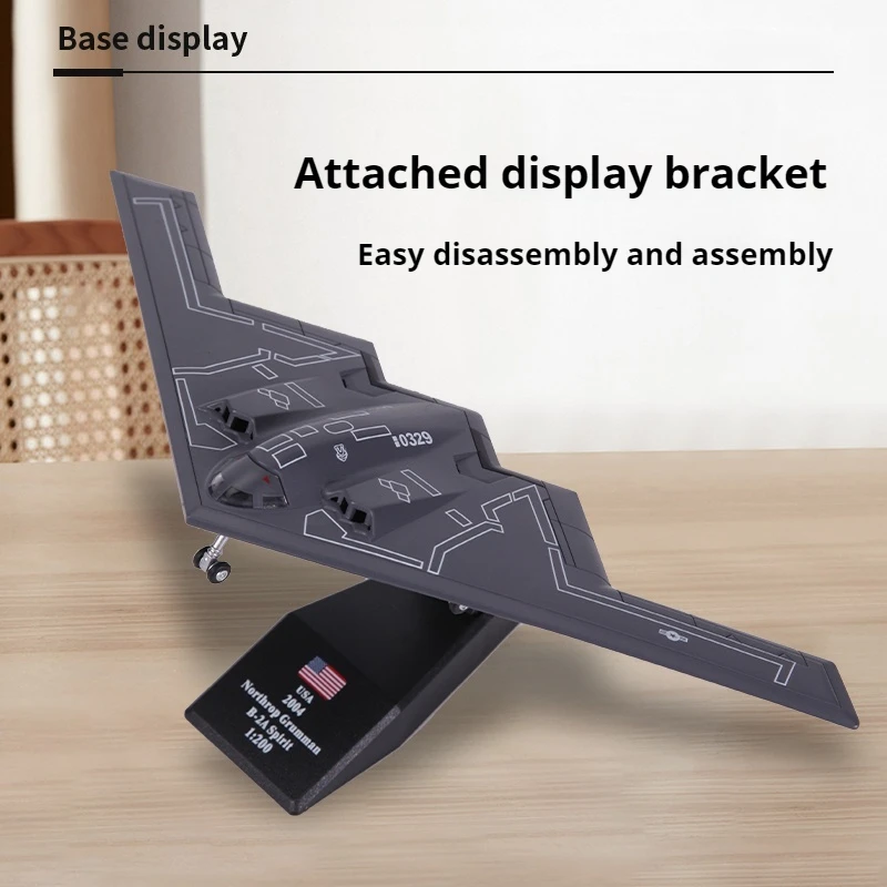 1: 200 Simulation B2 Ghost Stealth Strategic Bomber Model Alloy Finished Airplane Toy Model Airplane Gift