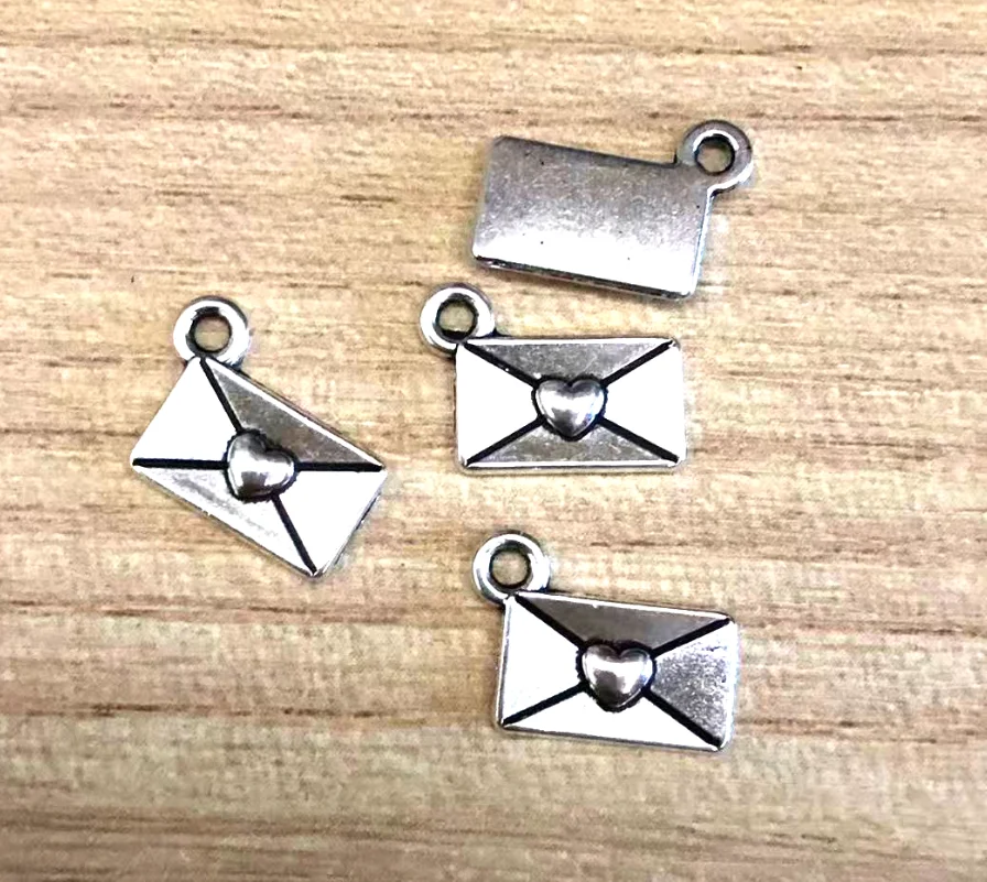 35pcs  9*12 mm   Alloy metal sweet letter design pendants for DIY  findings  HW2749