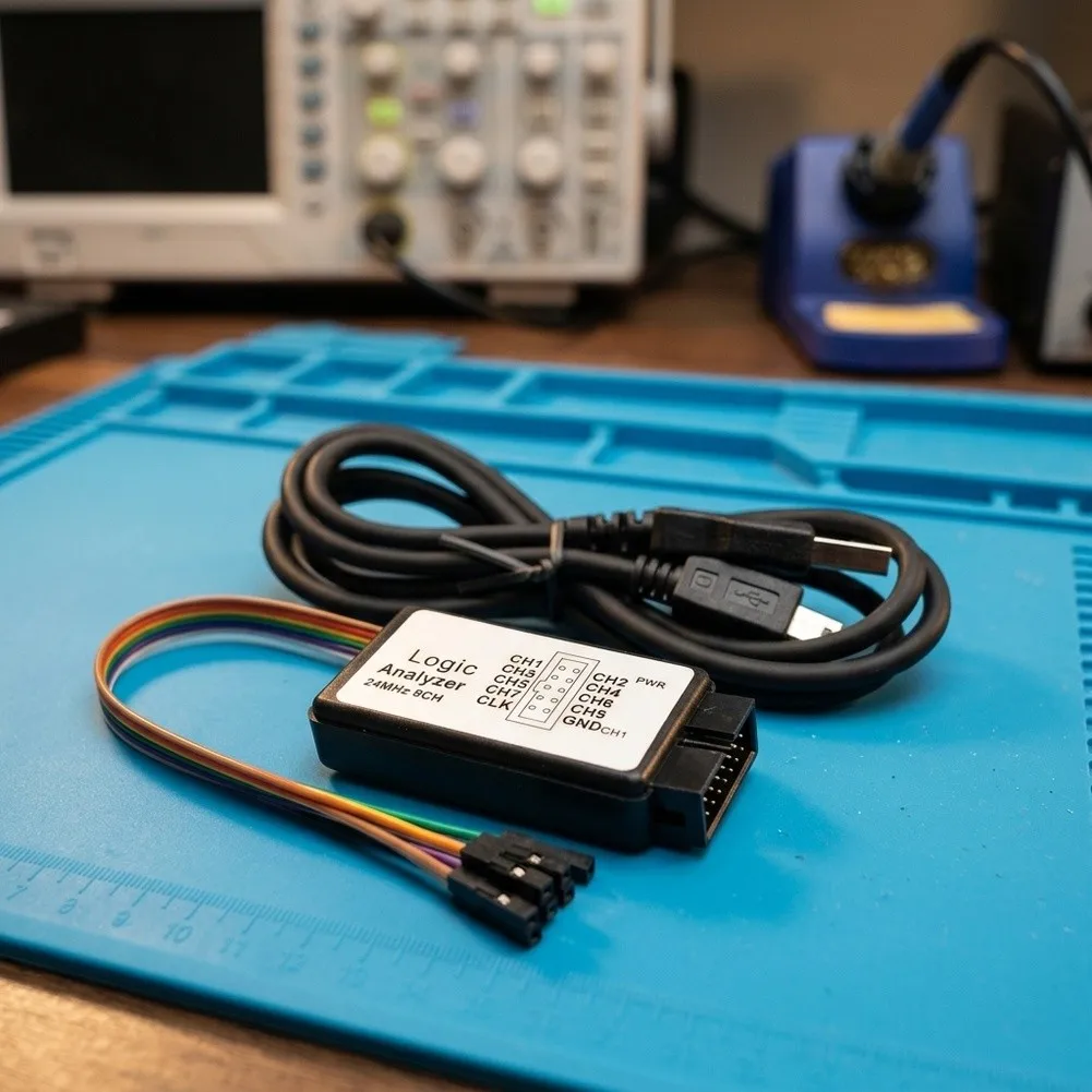 For Logic Analyzer 24MHz 8CH USB For Logic Analyzer 8 Channel Signal Analyzer Digital Signal Debugging Tool For I2C UART Circuit