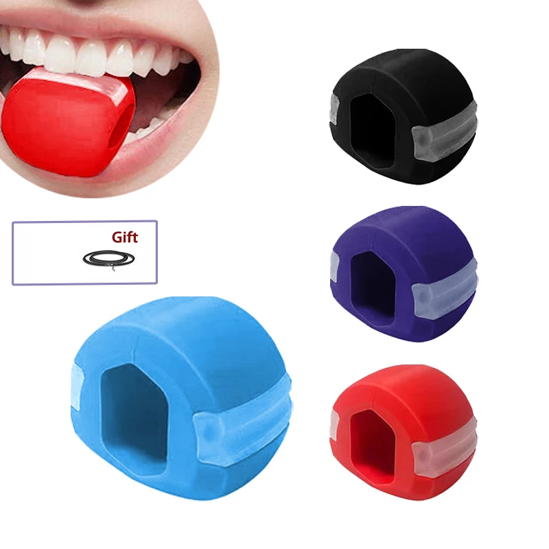 Ejercitador de mandíbula para Fitness, masajeador Facial, eliminador de papada, Gel de sílice, pelota para hacer ejercicio, entrenador de músculos faciales, 2 uds.