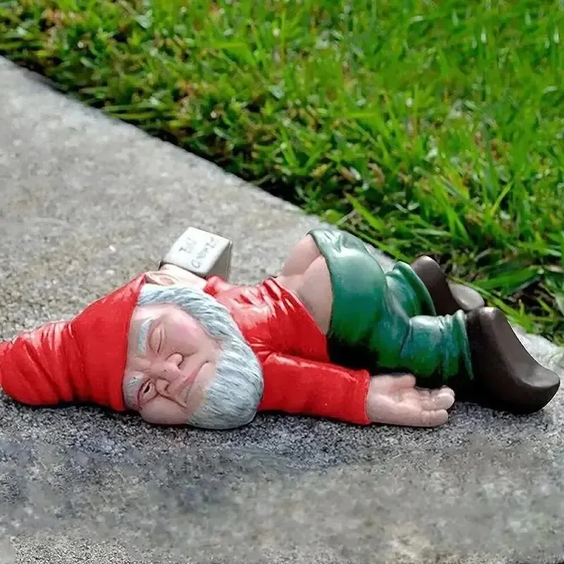 

Садовые товары для домашнего декора, статуи, рождественская фигурка гнома, скульптура пьяного гнома для украшения сада и наружного ландшафта