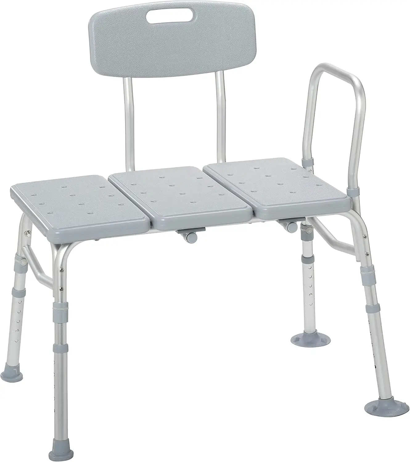 Bench with Backrest, Shower Seat Shower Chair Bath Chair for Elderly, Seniors, Arm Support for Transfer, 400 Weight Cap