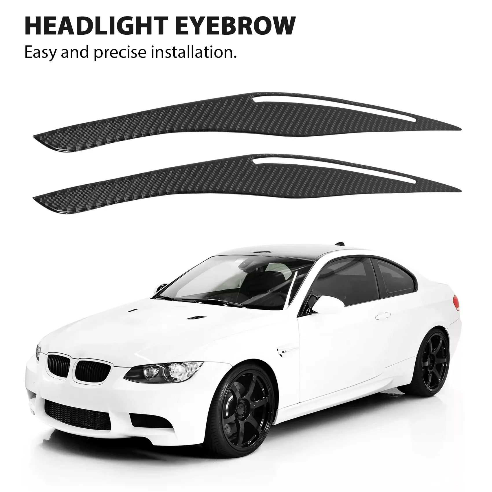 

Innovative Headlight Eyelid Eyebrow Cover Stickers Trim for BMW E90 E91 328I