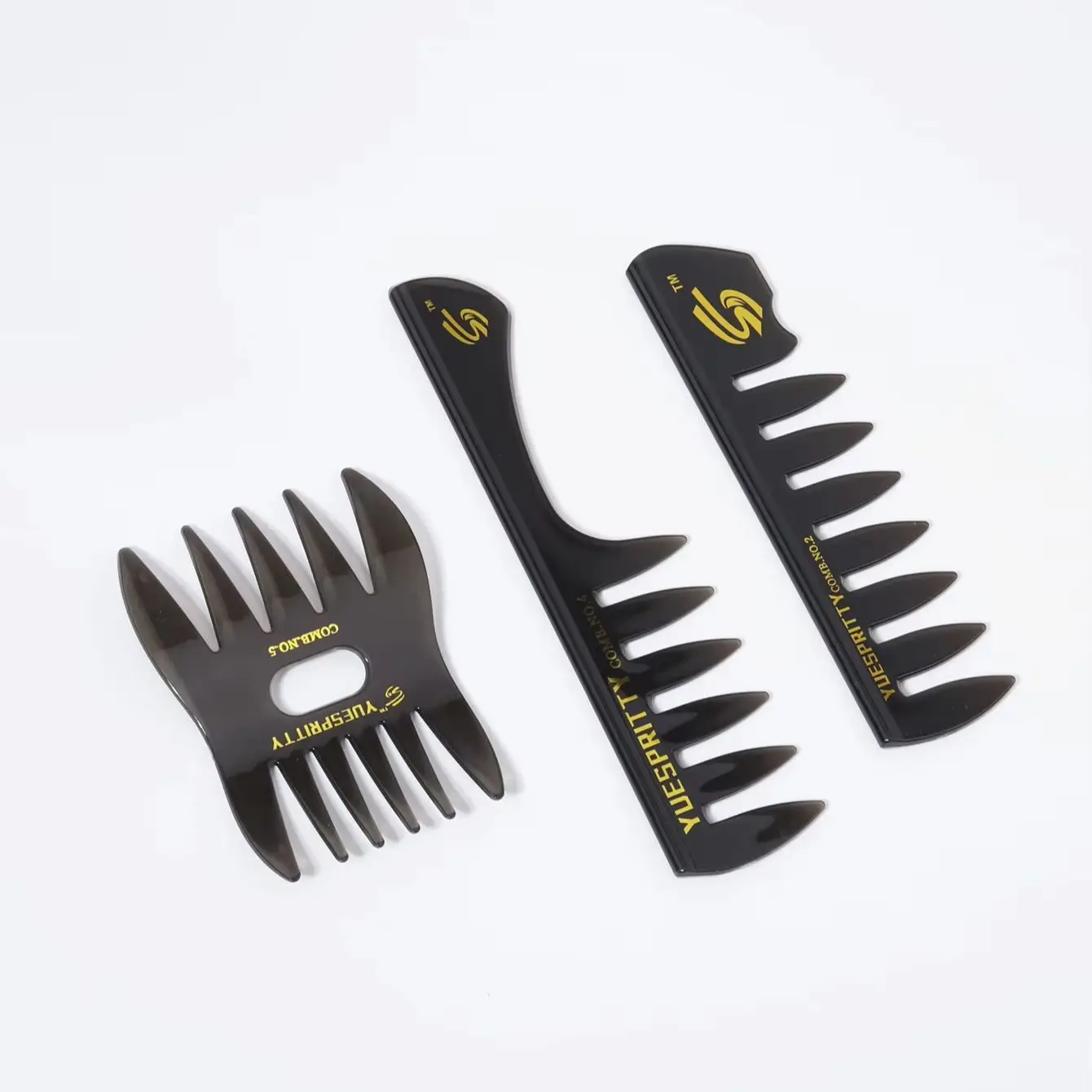 1 Stück breit gezahnte Kämme für Männer, Trimmen, Friseur, Bürsten, Öl, Kopf, Friseur-Styling-Werkzeuge, speziell für Echthaar-Perücken