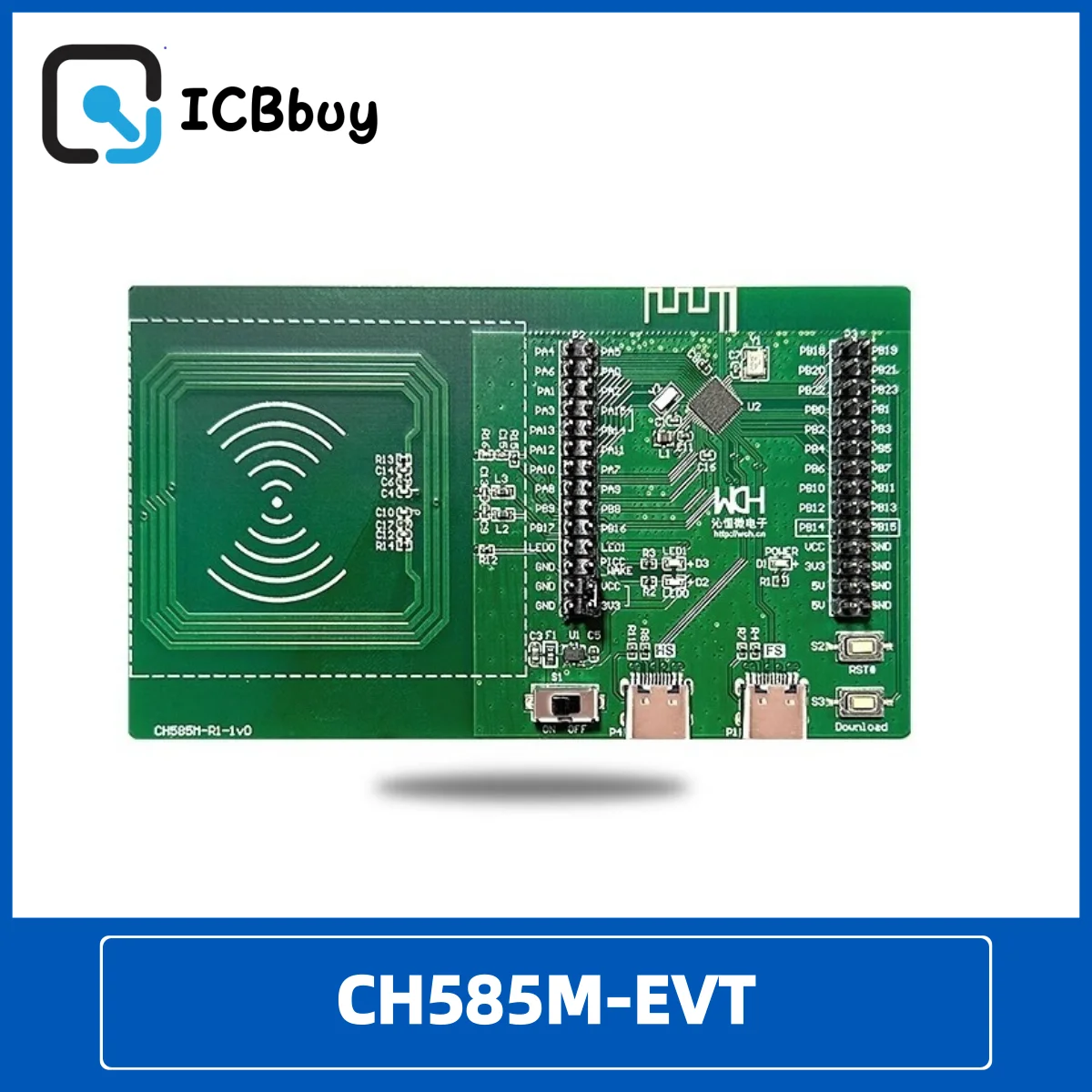 WCH CH585 Development Board NFC/BLE5.4 Wireless/High Speed USB Microcontroller CH585M Evaluation Board